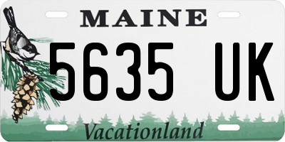 ME license plate 5635UK