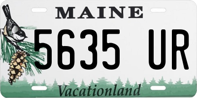 ME license plate 5635UR