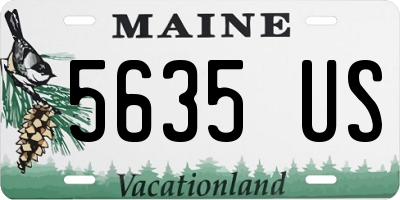 ME license plate 5635US