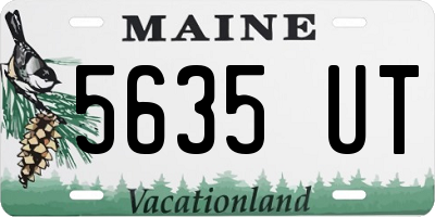 ME license plate 5635UT