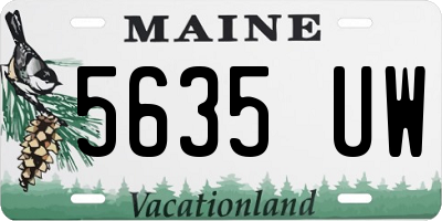 ME license plate 5635UW