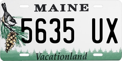 ME license plate 5635UX