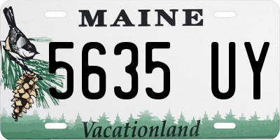 ME license plate 5635UY