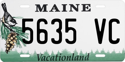 ME license plate 5635VC