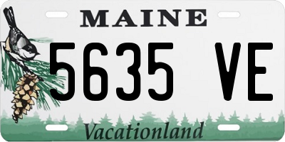 ME license plate 5635VE