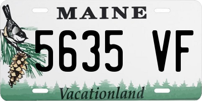 ME license plate 5635VF