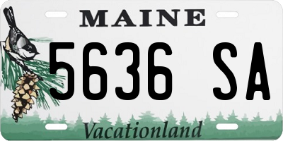 ME license plate 5636SA