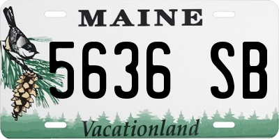 ME license plate 5636SB