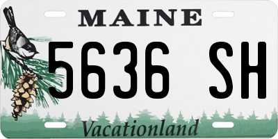 ME license plate 5636SH