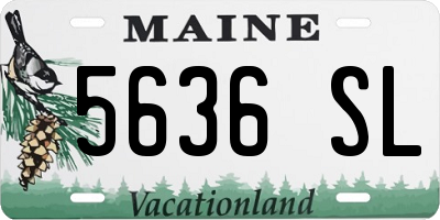 ME license plate 5636SL