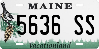 ME license plate 5636SS