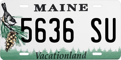 ME license plate 5636SU