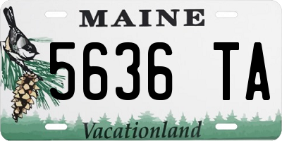 ME license plate 5636TA