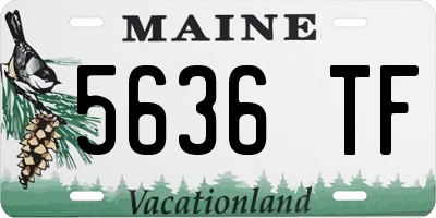 ME license plate 5636TF