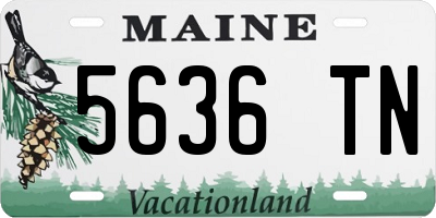 ME license plate 5636TN