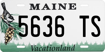 ME license plate 5636TS