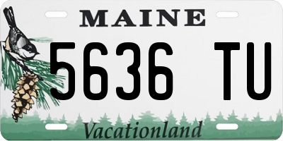 ME license plate 5636TU