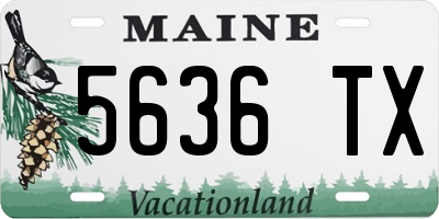 ME license plate 5636TX