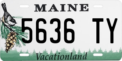 ME license plate 5636TY