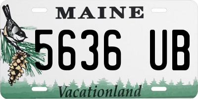 ME license plate 5636UB