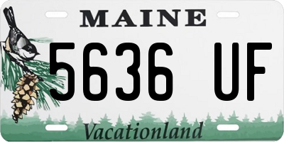 ME license plate 5636UF