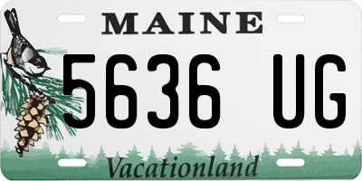 ME license plate 5636UG