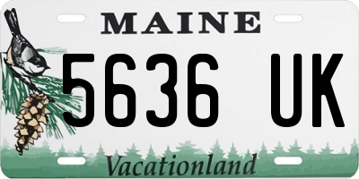 ME license plate 5636UK