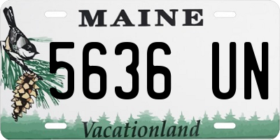 ME license plate 5636UN