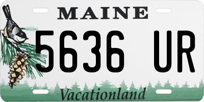 ME license plate 5636UR