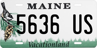 ME license plate 5636US