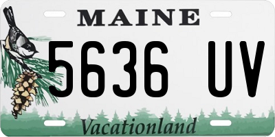 ME license plate 5636UV