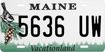 ME license plate 5636UW