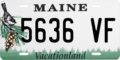 ME license plate 5636VF