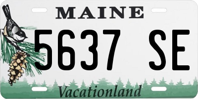 ME license plate 5637SE