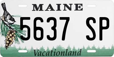 ME license plate 5637SP