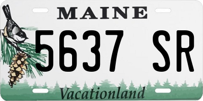 ME license plate 5637SR