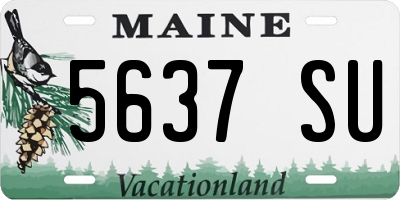 ME license plate 5637SU