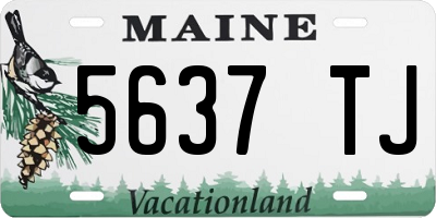 ME license plate 5637TJ