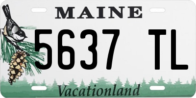 ME license plate 5637TL
