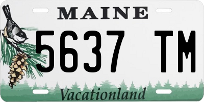 ME license plate 5637TM