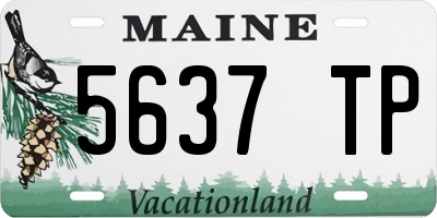 ME license plate 5637TP