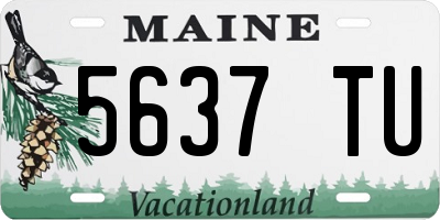 ME license plate 5637TU