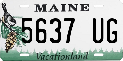 ME license plate 5637UG