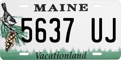 ME license plate 5637UJ