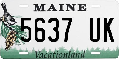 ME license plate 5637UK