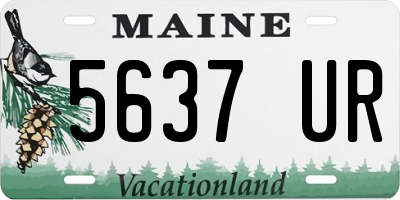 ME license plate 5637UR