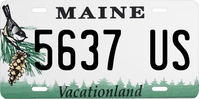 ME license plate 5637US