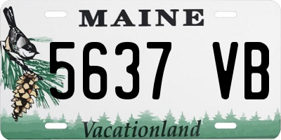 ME license plate 5637VB