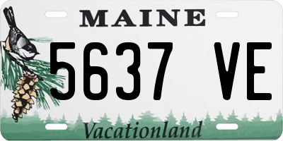 ME license plate 5637VE