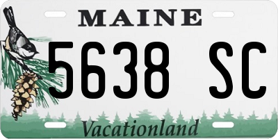 ME license plate 5638SC